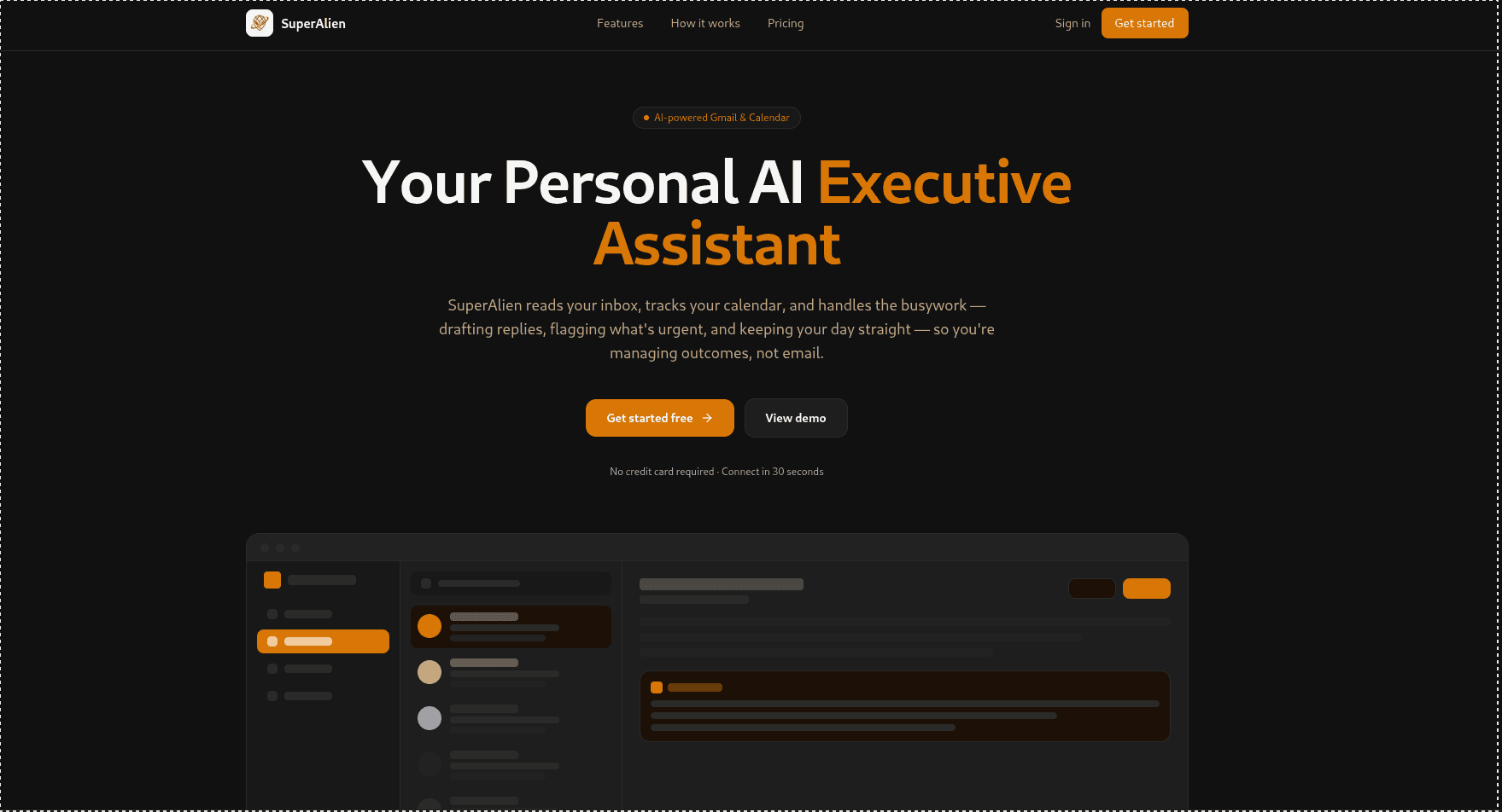 SuperAlien – AI-Powered Gmail & Calendar Productivity Platform